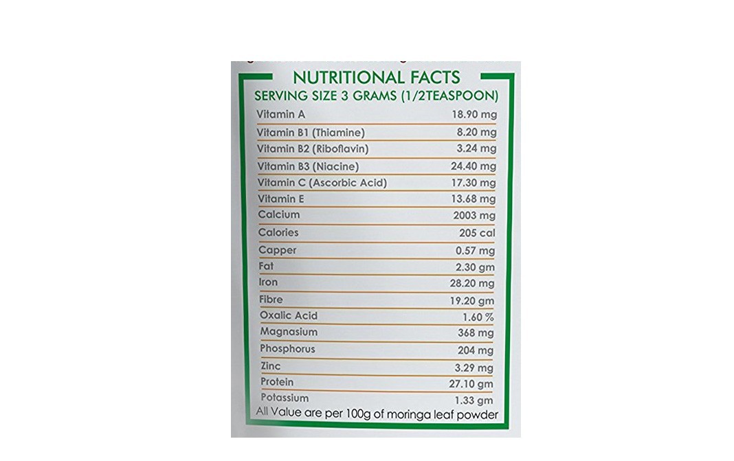 Holy Natural Moringa Powder    Pack  500 grams
